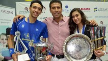 Mohamed El Shorbagy, Amir Wagih und Nour El Sherbini (Jugend-Einzel-WM 2012)