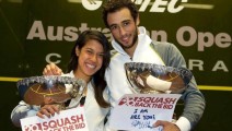 Nicol David und Ramy Ashour (Australian Open 2012)