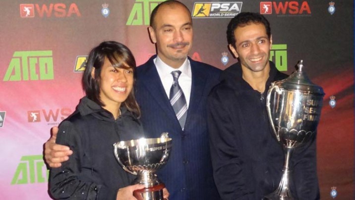 Nicol David, Ziad Al Turki, Amr Shabana (World Series Finals 2013)