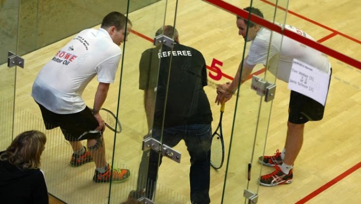 Tim Weber, Thomas Wachter und Jens Schoor (Deutsche Squash-Einzelmeisterschaft 2013)
