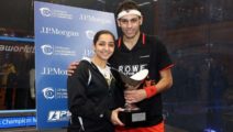 Raneem El Welily und Mohamed Elshorbagy (Tournament of Champions 2015)