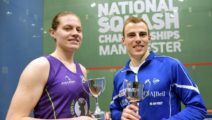 Sarah-Jane Perry und Nick Matthew (British Nationals 2015)