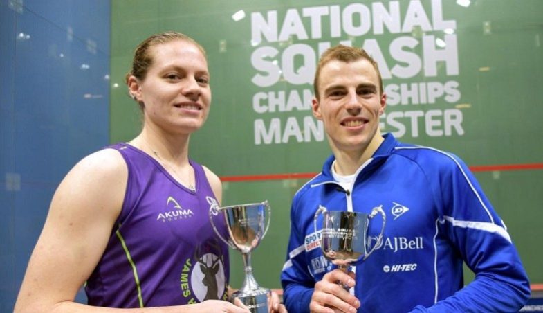 Sarah-Jane Perry und Nick Matthew (British Nationals 2015)