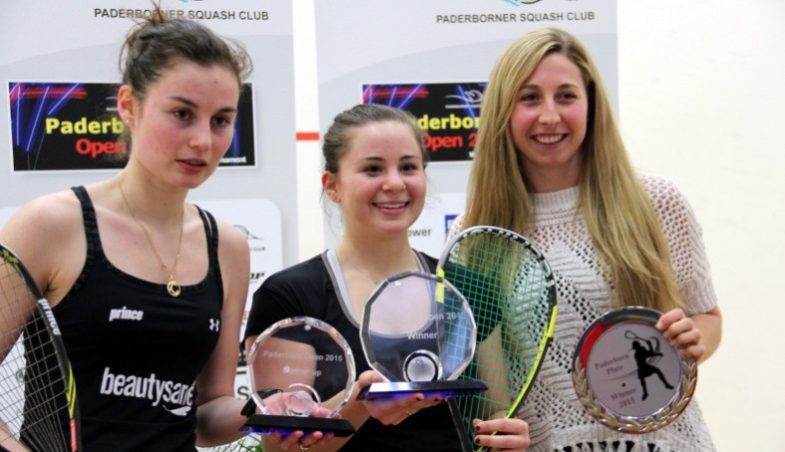 Cyrielle Peltier, Olivia Blatchford und Sina Wall (Paderborn Open 2015)