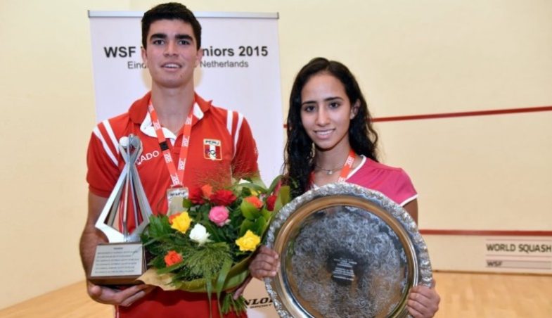 Diego Elias und Nouran Gohar (World Junior Championships 2015, Eindhoven)