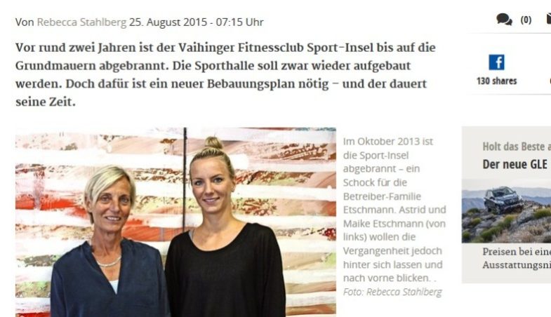 Astrid und Maike Etschmann, Sport-Insel Stuttgart