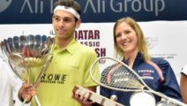 Mohamed Elshorbagy und Laura Massaro (Qatar Classic 2015, Doha)