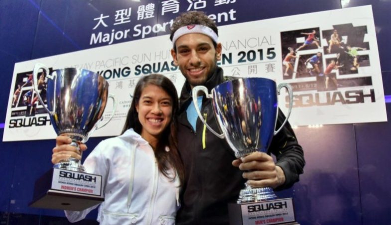 Nicol Davod und Mohamed Elshorbagy (Hong Kong Open 2015)