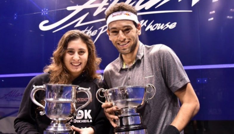 Nour El Sherbini und Mohamed Elshorbagy  (British Open 2016, Hull)