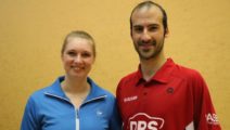 Franziska Hennes und Simon Rösner, Sieger Marburger Squash-Open 2016