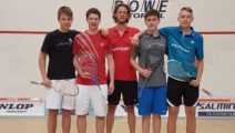 Nils Schwab, Jan Siegle, Patrick Gässler, Loic Hennard und Robin Ebert (U19 National-Team Trainigslehrgang in Böblingen)