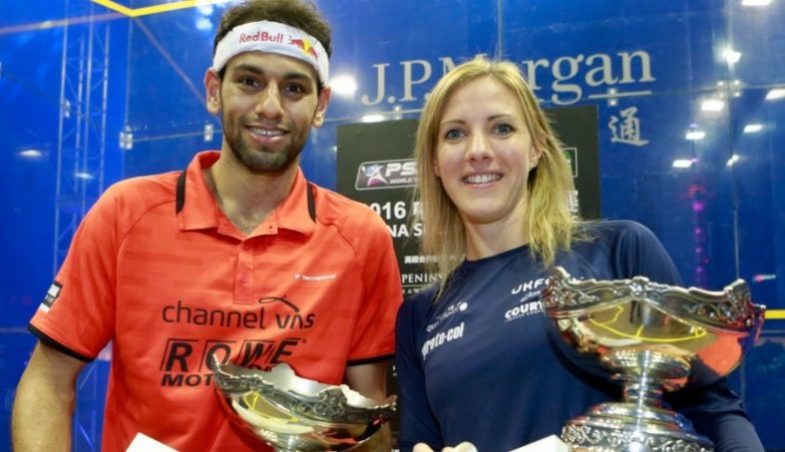 Mohamed Elshorbagy und Laura Massaro (China Open 2016)
