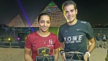 Raneem El Welily und Karim Abdel Gawad (Al-Ahram Squash Open 2016)