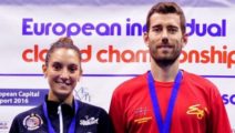 Camille Serme und Borja Golan, Gold-Medaillen-Gewinner European Individual Closed Championships 2016, Prag