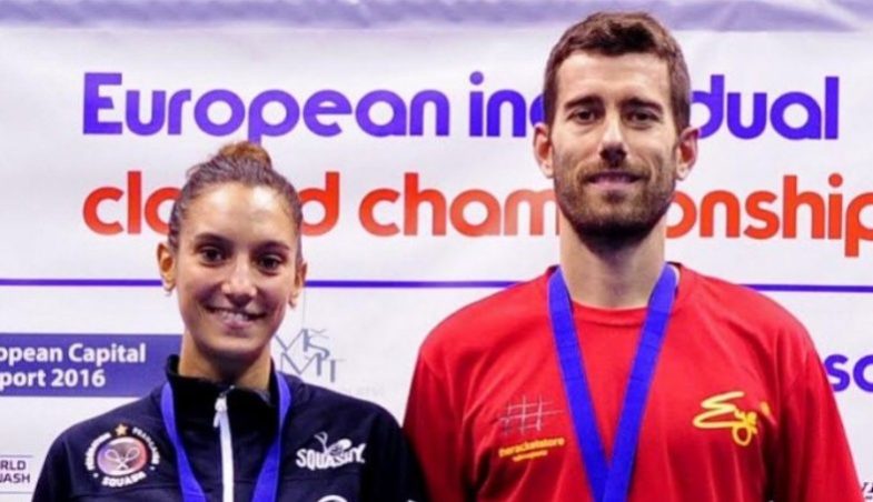 Camille Serme und Borja Golan, Gold-Medaillen-Gewinner European Individual Closed Championships 2016, Prag
