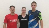 Die Finalisten der Krefeld Open 2017: Saskia Beinhard (mi) gegen Ineta Mackevica und Carsten Schoor (li) gegen Balazs Farkas (re)