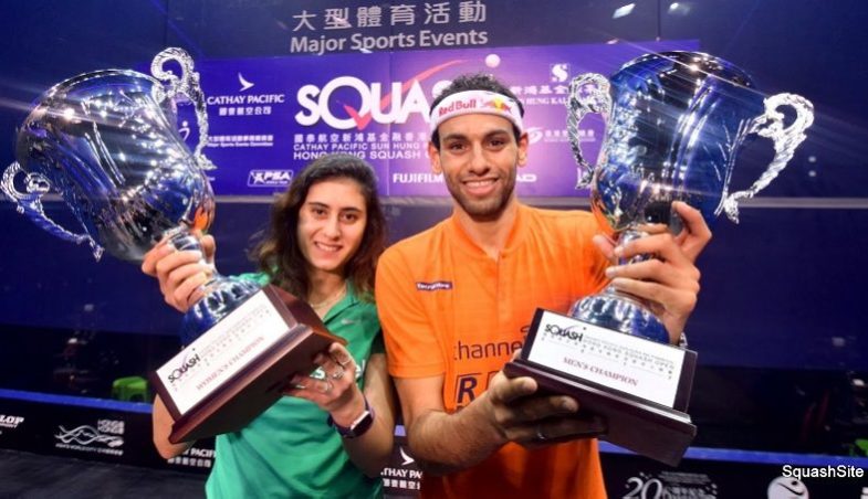 Nour El Sherbini und Mohamed Elshorbagy (Hong Kong Open 2017)