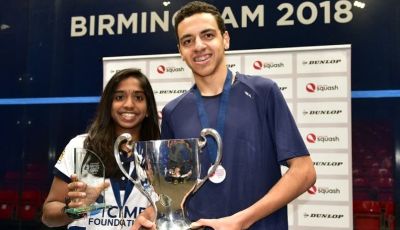 Sivasangari Subramaniam und Marwan Tarek (British Junior Open 2018, Birmingham)