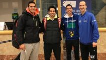 Omar Mosaad, Tarek Momen, Ali Farag und Simon Rösner (Swedish Open 2018, Linköping)