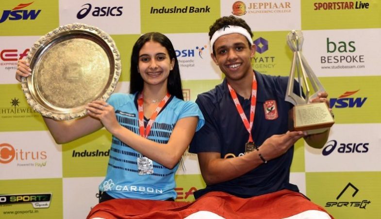 Rowan Read Araby und Mostafa Asal World Junior Champions 2018, Chennai-wm2018.jpgweb.jpgweb
