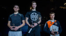 Yannick Wilhelmi mit Finalist Sam Buckley und Drittem David Maier (German Junior Open 2019, Hamburg)
