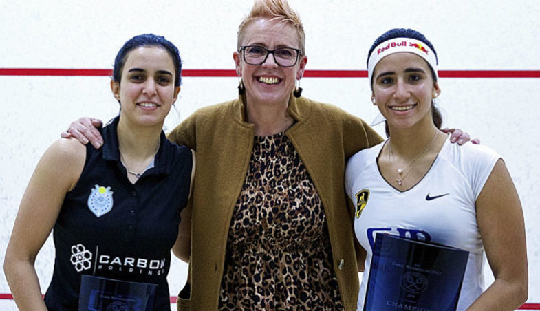Nour El Tayeb, Linda Elriani und Nouran Gohar (Carol Weymüller Open 2020, New York)