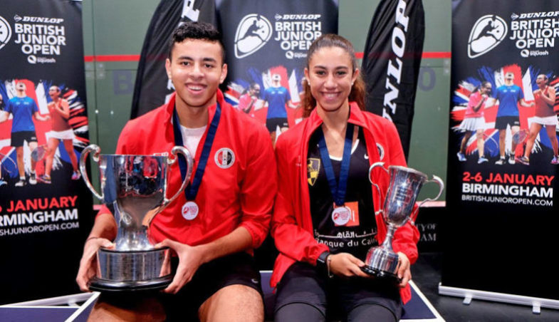 Moustafa El Sirty und Jana Shiha, Winner British Junior Open 2020