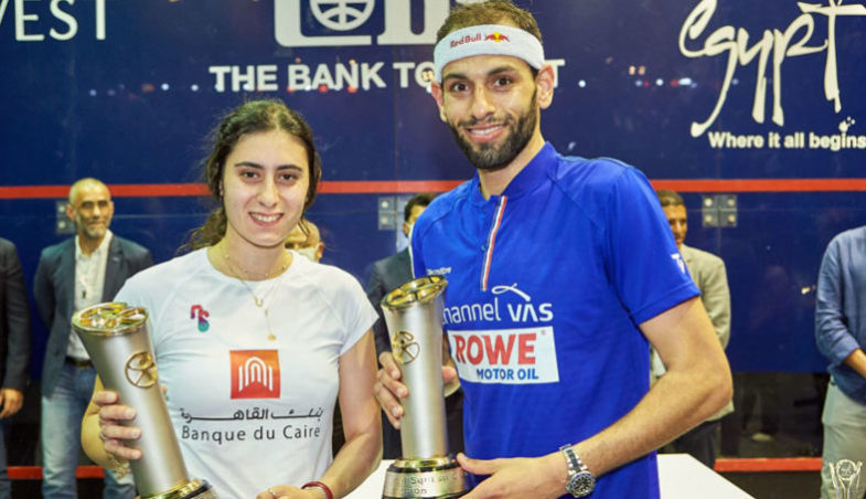 Nour El Sherbini und Mohamed Elshorbagy , Winner El Gouna International Open 2021
