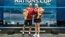 Mohamed Elshorbagy und Sarah-Jane Perry (Nations Cup 2022, Tauranga)