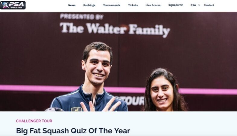 Ali Farag und Nour El Sherbini (Squash Quiz 2024)