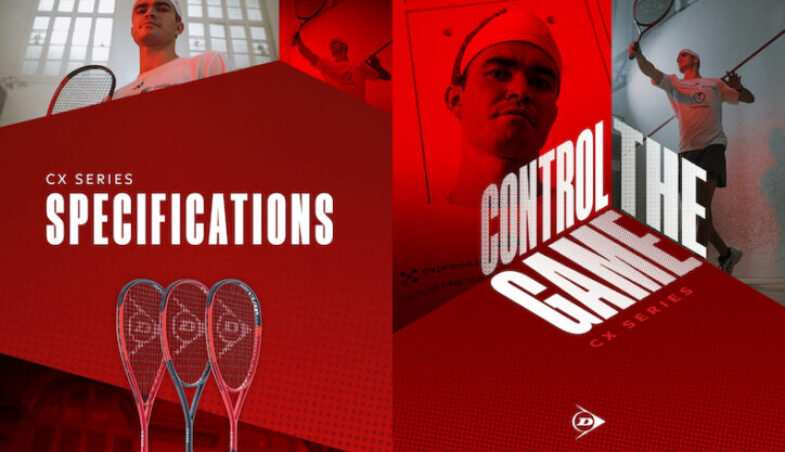 Dunlop Squash Racket CX Serie Specifikationen - Diego Elias