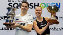 Paul Coll and Tinne Gilis, New Zealand Squash Open 2026