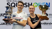 Paul Coll and Tinne Gilis, New Zealand Squash Open 2026