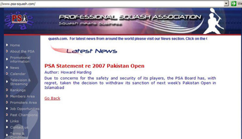 Pakistan Open leiden unter Spielerschwund!